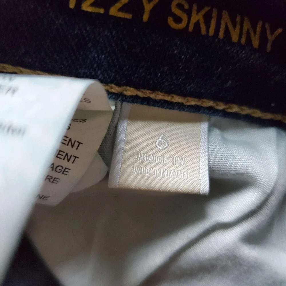Michael Kors Jeans Womens 6 Blue Izzy Skinny Dark Wash Stretch Denim Logo